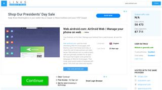 
                            6. Visit Web.airdroid.com - AirDroid Web | Manage your phone on web.