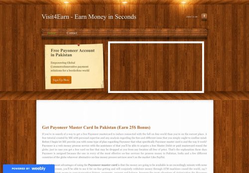 
                            1. Visit4Earn - Earn Money in Seconds - Home
