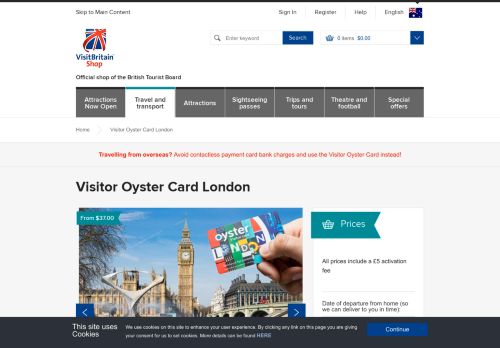 
                            8. Visitor Oyster Card London | Buy in Advance Online | VisitBritain ...