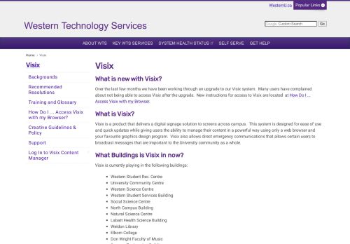 
                            13. Visix - Western Technology Services - Western University