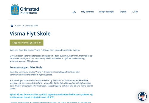 
                            11. Visma Flyt Skole - Grimstad kommune