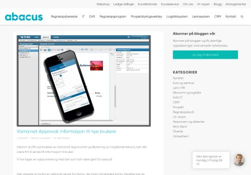 
                            10. Visma.net Approval: informasjon til nye brukere - Abacus IT