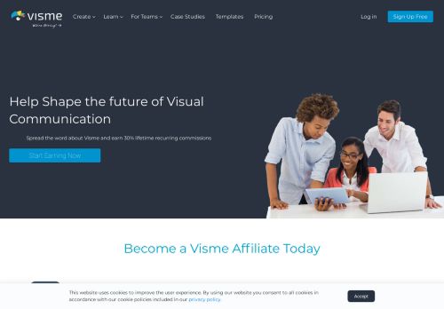 
                            5. Visme Partner Program | Visme