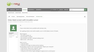 
                            6. Vista: black screen with movable cursor | Technibble Forums