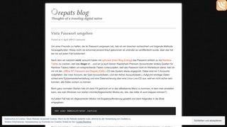 
                            8. Vista Passwort umgehen - repats blog