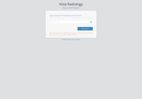 
                            6. Vista Radiology - Login Page - EBP