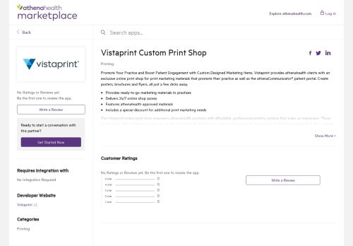 
                            13. Vistaprint Custom Print Shop | Marketplace | athenahealth