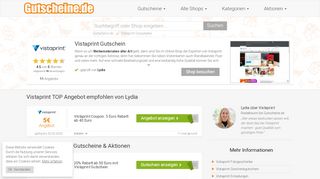
                            11. Vistaprint Gutschein » Rabatte & Codes für Februar ... - Gutscheine.de