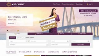 
                            9. Vistara: Best Domestic Airline in India | Book Flights Online