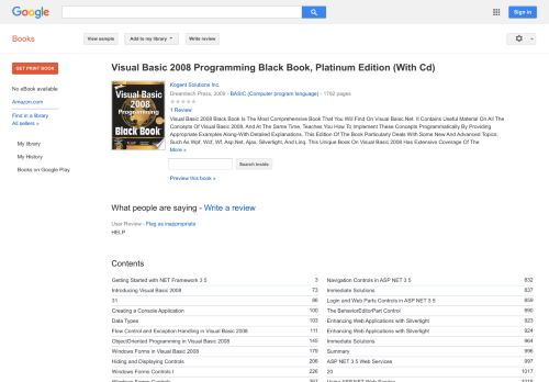 
                            7. Visual Basic 2008 Programming Black Book, Platinum ...