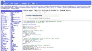 
                            9. Visual Basic 6.0 Save String Variable to File on FTP Server