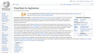 
                            10. Visual Basic for Applications – Wikipedia