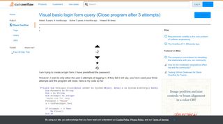 
                            8. Visual basic login form query (Close program after 3 attempts ...