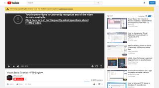
                            1. Visual Basic Tutorial **FTP Login** - YouTube