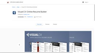 
                            5. Visual CV: Online Resume Builder - Google Chrome