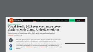 
                            6. Visual Studio 2015 goes even more cross-platform with Clang ...