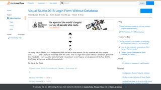 
                            7. Visual Studio 2015 Login Form Without Database - Stack Overflow