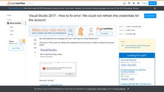 
                            5. Visual Studio 2017 - How to fix error: We could not refresh the ...