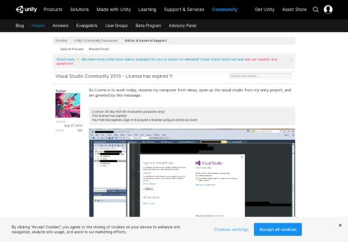 
                            10. Visual Studio Community 2015 - License has expired ?! - ...
