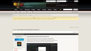 
                            5. Visual Studio Community 2015 Script Error - AC Web