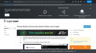 
                            11. Visual Studio Community doesn't allow me to login - Super ...