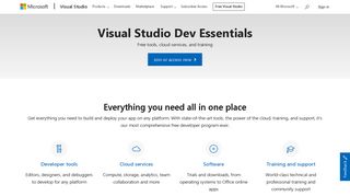 
                            4. Visual Studio Dev Essentials - Visual Studio
