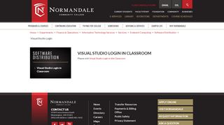 
                            11. Visual Studio Login in Classroom | Normandale Community College