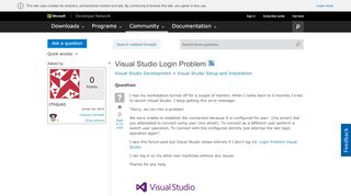 
                            5. Visual Studio Login Problem - MSDN - Microsoft