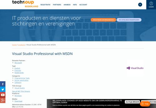 
                            12. Visual Studio Professional with MSDN - TechSoup Nederland ...