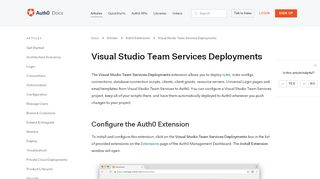 
                            11. Visual Studio Team Services Deployments - Auth0