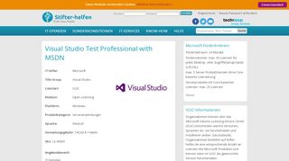 
                            10. Visual Studio Test Professional with MSDN | Stifter-helfen.de - IT für ...