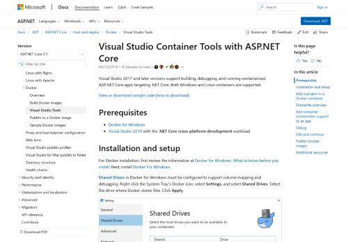
                            12. Visual Studio Tools for Docker with ASP.NET Core | Microsoft Docs