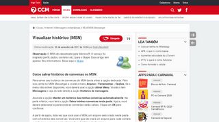 
                            5. Visualizar histórico (MSN) - CCM