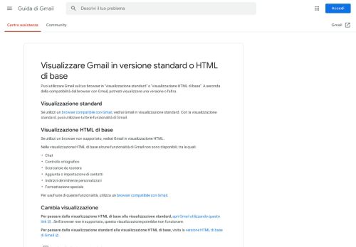 
                            1. Visualizzazione di Gmail in versione standard o HTML di base - Guida ...