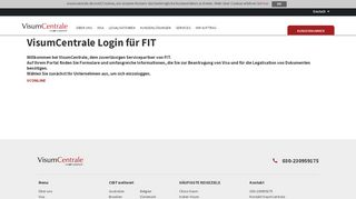 
                            2. VisumCentrale Login für FIT