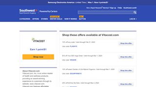 
                            7. Vitacost.com - Rapid Rewards Shopping