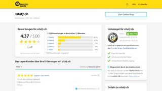 
                            12. vitafy.ch Bewertungen & Erfahrungen | Trusted Shops