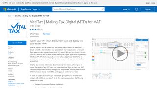 
                            9. VitalTax | Making Tax Digital (MTD) for VAT - Microsoft AppSource