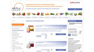 
                            6. Vitamine und Vitaminoide von AllVital - AllVital Products B.V.
