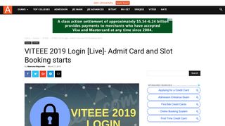 
                            9. VITEEE 2019 Login [Live]- Application Form Starts | Engineering ...
