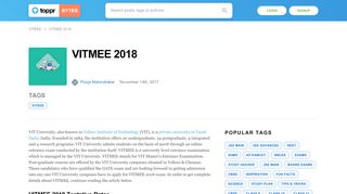 
                            10. VITMEE 2018 - Eligibility, Sample Papers, Results & More! - Toppr