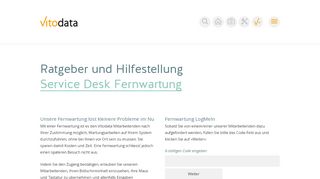 
                            10. Vitodata - Service Fernwartung