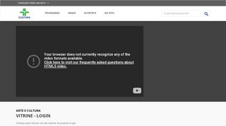 
                            6. Vitrine - Login - TV Cultura