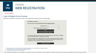 
                            13. VIU | Web Registration