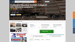 
                            13. Vivekanand Education Society's College Of Arts Science & Commerce ...
