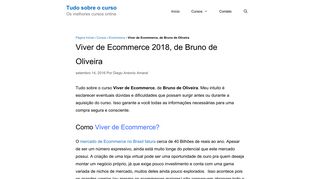 
                            5. Viver de Ecommerce 2018, de Bruno de Oliveira -【Tudo Sobre o Curso】