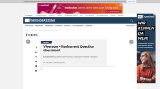 
                            9. Viversum – Konkurrent Questico übernimmt | Gründerszene