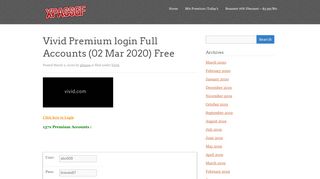 
                            4. Vivid Premium login Full Accounts - xpassgf