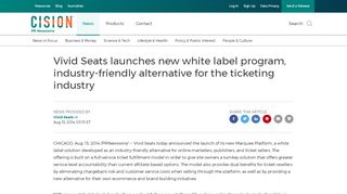 
                            12. Vivid Seats launches new white label program, industry-friendly ...