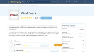 
                            7. Vivid Seats Reviews | Tickets Companies | Best Company